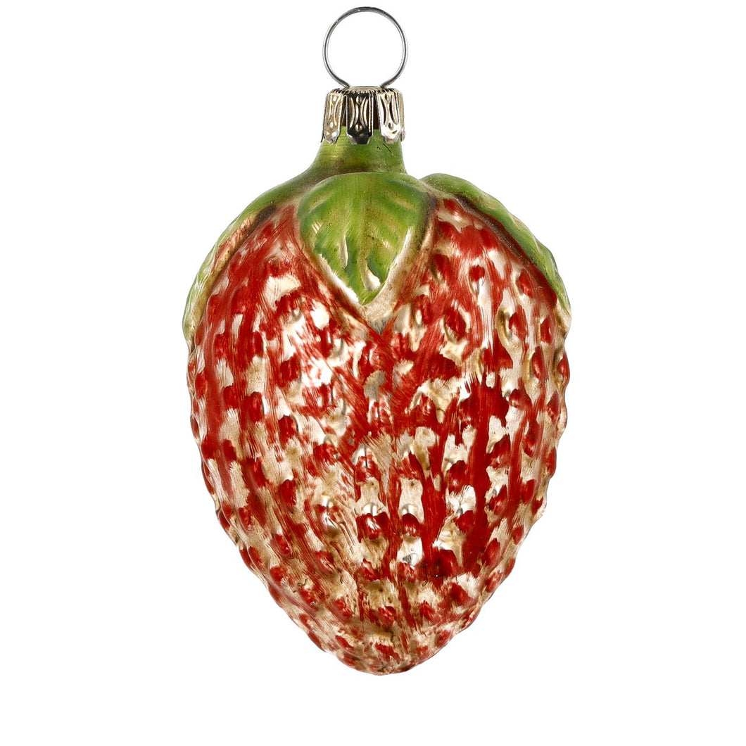Strawberry Glass Ornament Made in Germany