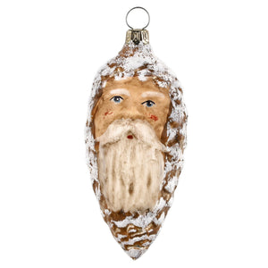 Pinecone with Face Glass Ornament Made in Germany