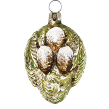Load image into Gallery viewer, Spruce with  Pine Cones Glass Ornament
