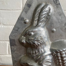 Load image into Gallery viewer, Antique Medium Standing Rabbit with Basket Mold 10-1/4”h
