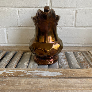 Vintage Copper Lustreware Diamond Pitcher
