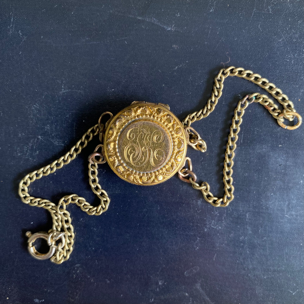 Antique Edwardian Child’s Gold-Filled Locket Bracelet