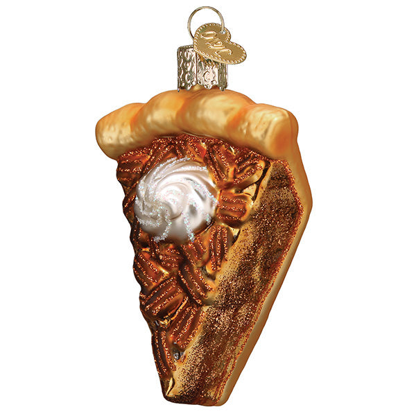 Piece of Pecan Pie Glass Ornament by Old World Christmas