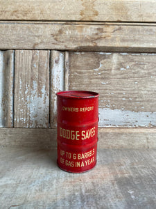 Vintage 1930s Dodge Oil Can Promotional Tin Bank