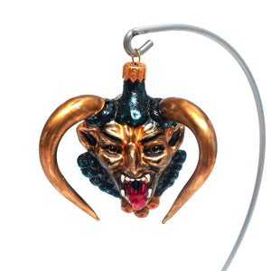 Krampus Blown Glass and Hand Painted Ornament Made in Poland
