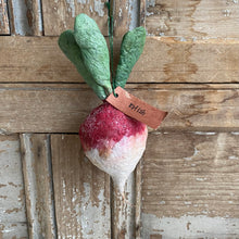 Load image into Gallery viewer, Handmade Spun Cotton Radish Ornaments by Karat and Clover Company in Toronto
