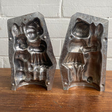 Load image into Gallery viewer, Antique German Girl and Rabbit Chocolate Mold #19
