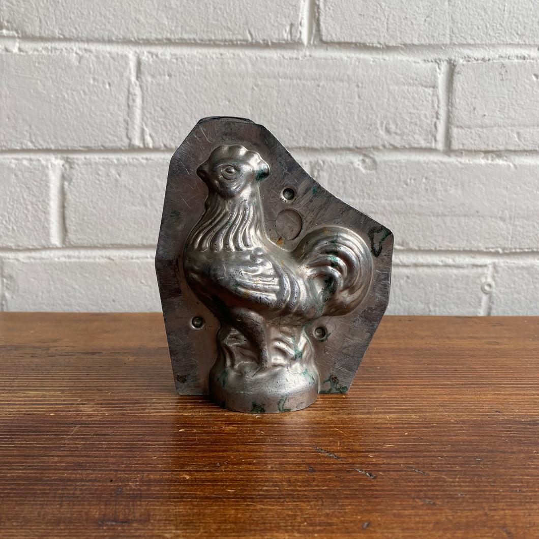 Small Antique German Standing Rooster Chocolate Mold #24