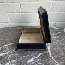 Load image into Gallery viewer, Antique Papier Mache Lacquer Box with MOP Inlay
