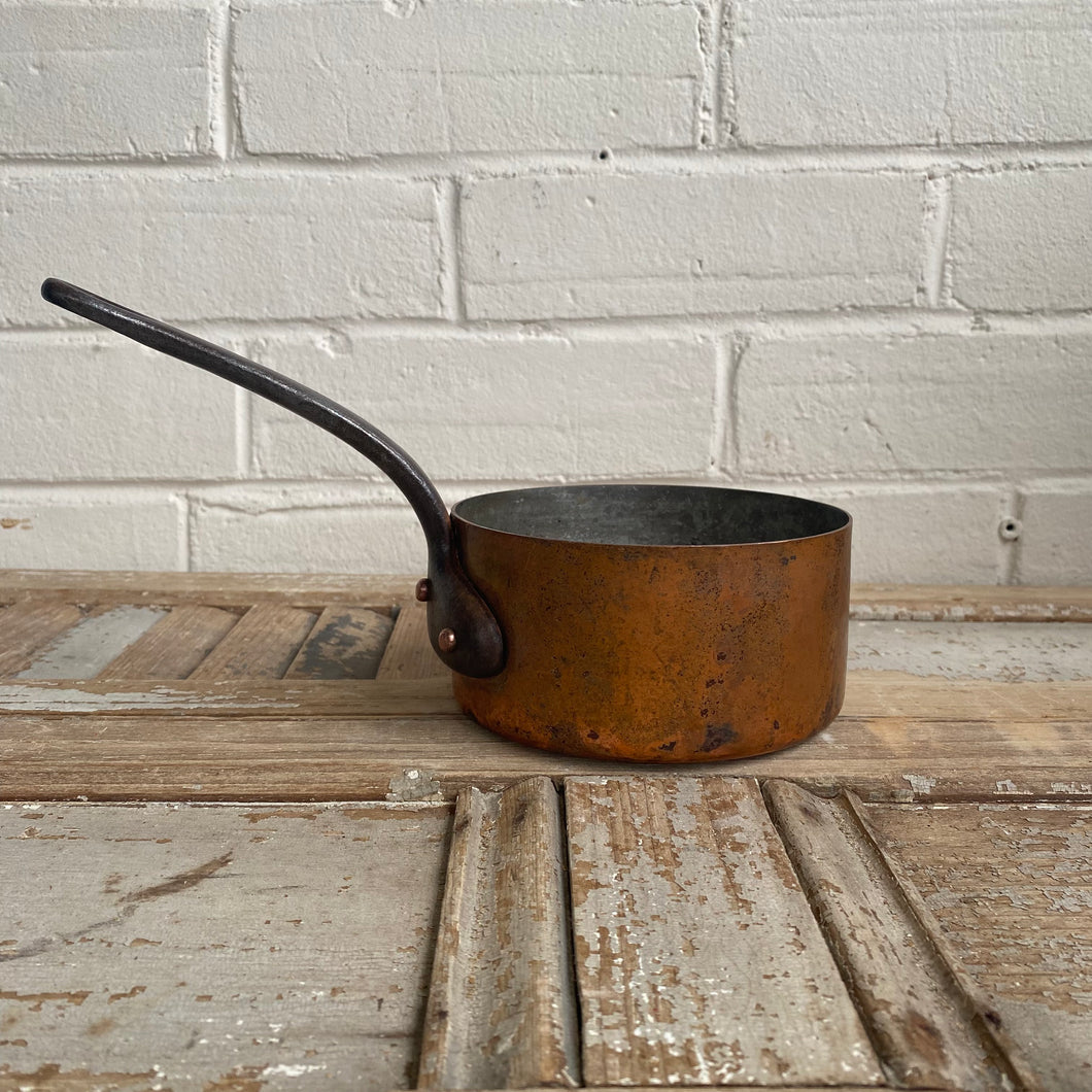 Antique French Copper Saucepan