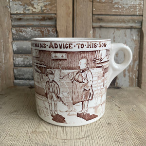 Antique English Transferware Novelty Mug c1930s
