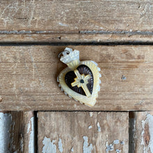 Load image into Gallery viewer, Antique Carved Mother of Pearl Sacred Heart Pendant

