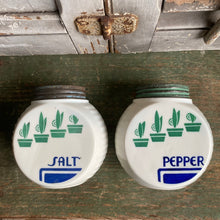 Load image into Gallery viewer, Vintage Anchor Hocking Vitrock Salt + Pepper Shakers
