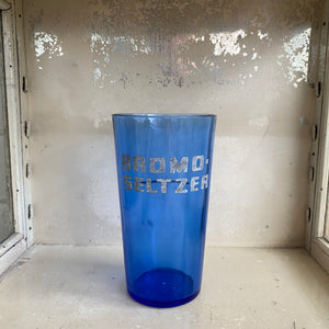 Rare Vintage Cobalt Blue Bromo Seltzer Glass