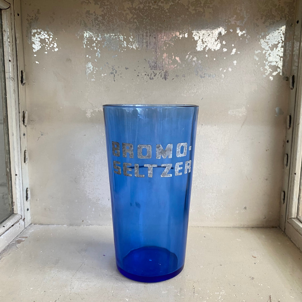 Rare Vintage Cobalt Blue Bromo Seltzer Glass