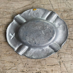 Antique IOOF Oddfellows Metal Embossed Ashtray