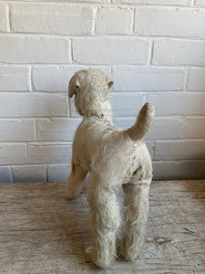 Antique Straw Stuffed Handmade Terrier Dog
