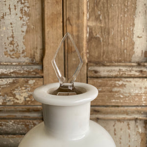 Antique Pharmacy Milk Glass Bottle - Masa Pil. Cinoglosa