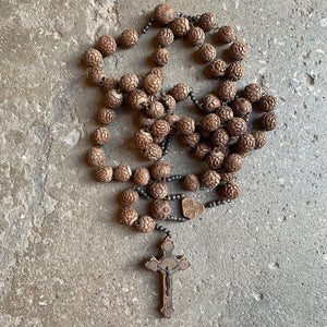 Antique French Wooden Rosary - Notre Dame De Chartres
