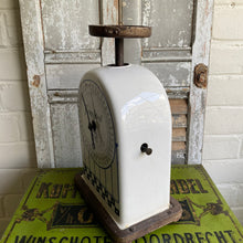 Load image into Gallery viewer, Antique Dutch Enamel Kitchen Scale
