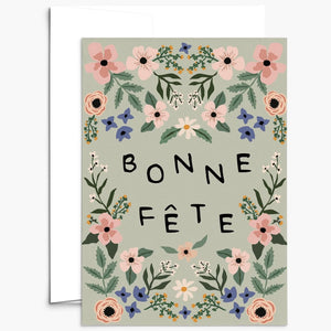 Garden Bonne Fête Birthday Card