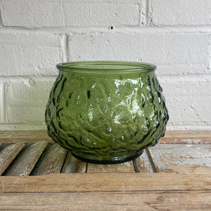 Vintage Green Glass Vases