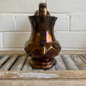Vintage Copper Lustreware Diamond Pitcher