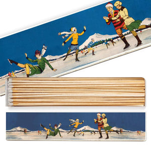 Ice Skating Long Matchbox by Archivist Gallery