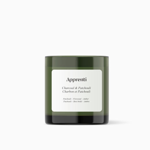 Apprenti Charcoal & Patchouli Candle made in Montreal