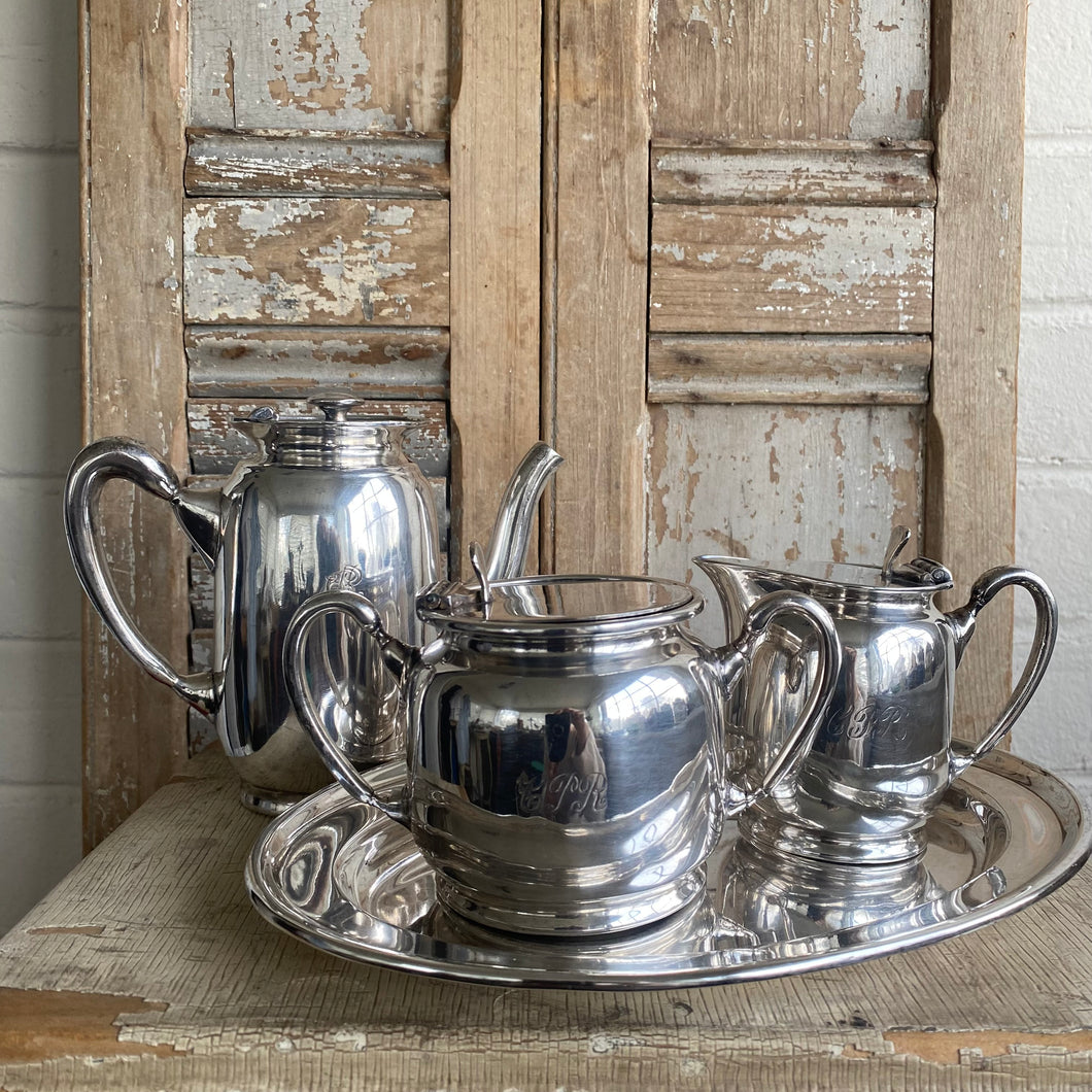 Vintage Canadian Pacific Railway Silverplated Coffee/Tea Service Set