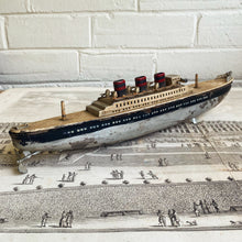 Load image into Gallery viewer, Antique German Tin Steamship Model
