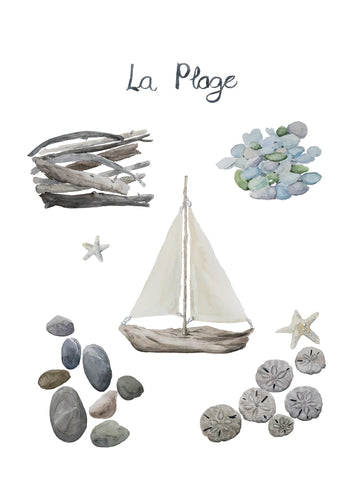 La Plage Tea Towel made in Canada
