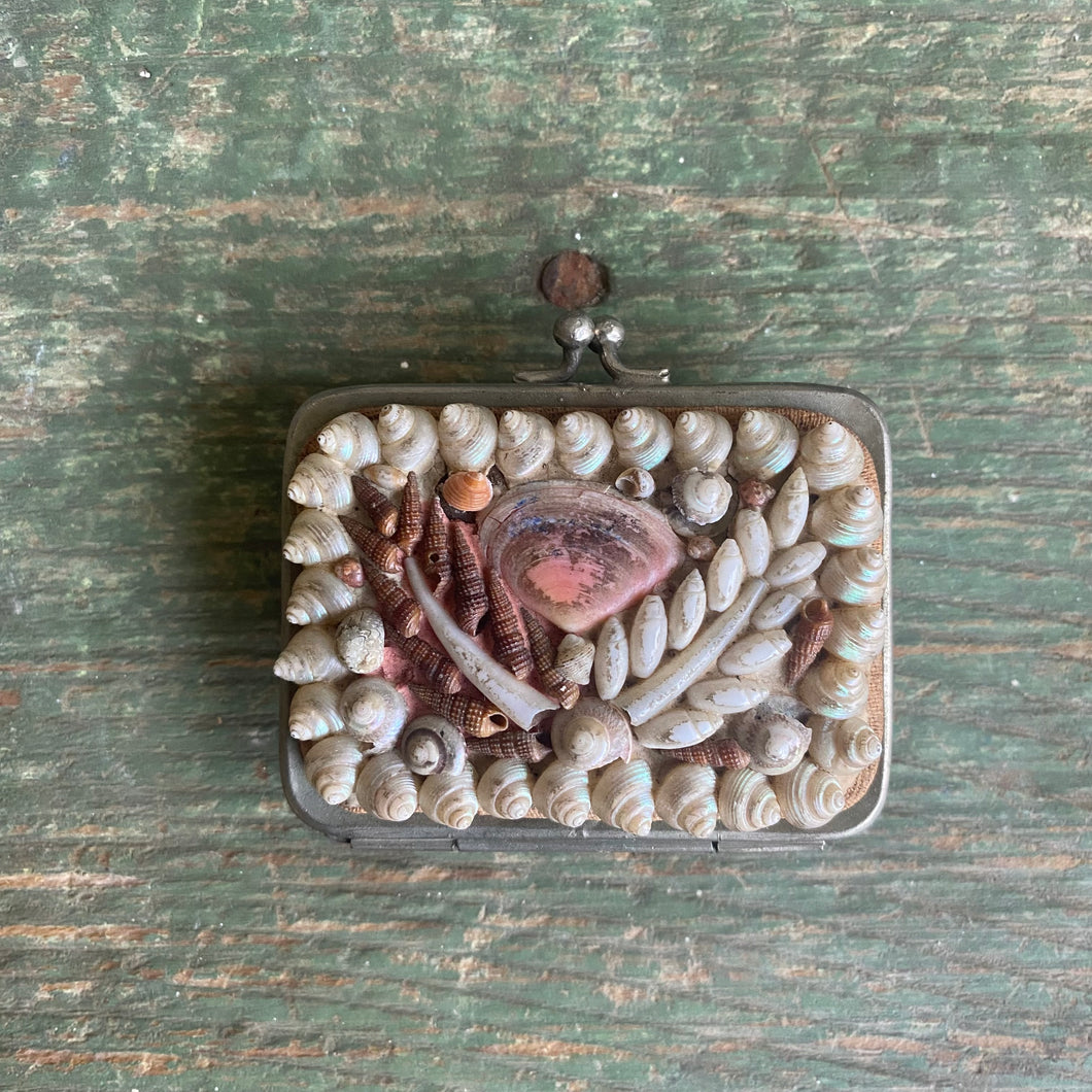 Vintage French Shell-Encrusted Coin Purse
