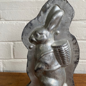 Antique Standing Rabbit with Basket Mold #20 Made in Germany by Laurosch 9”h