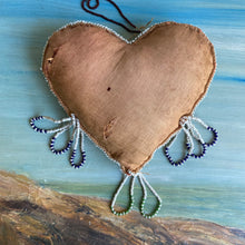 Load image into Gallery viewer, Antique Mohawk Beaded Heart Souvenir Pillow
