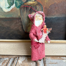 Load image into Gallery viewer, Handmade Spun Cotton Santa Ornaments
