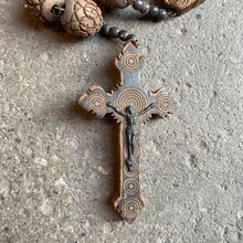 Load image into Gallery viewer, Antique French Wooden Rosary - Notre Dame De Chartres
