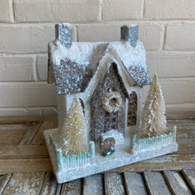 Load image into Gallery viewer, Cream Papier-Mâché House with Sheep
