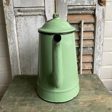 Load image into Gallery viewer, Vintage Green Enamel Coffee Pot
