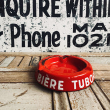 Load image into Gallery viewer, Vintage Tuborg Beer Red Enamel Ashtray

