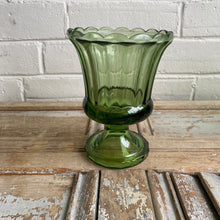 Load image into Gallery viewer, Vintage Green Glass Vases
