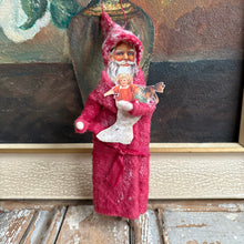 Load image into Gallery viewer, Handmade Spun Cotton Santa Ornaments
