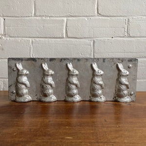 Antique Group of Five Rabbit Chocolate Mold #13 made in Germany