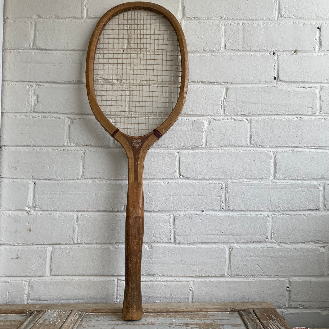 Rare Vintage Narragansett Machine Co. wooden Tennis Racquet c1930