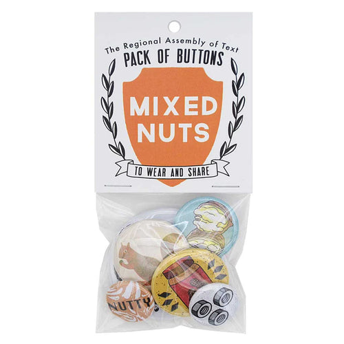 Mixed Nuts Button Pack by The Regional Assembly of Text in Vancouver BC