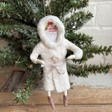 Load image into Gallery viewer, Handmade Spun Cotton Santa Ornaments
