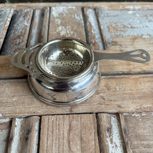 Load image into Gallery viewer, Antique English Tea Strainer with Base
