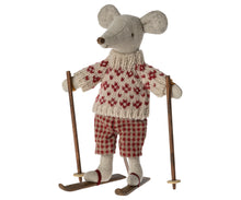 Load image into Gallery viewer, Maileg Winter Mouse with Ski Set - Mum
