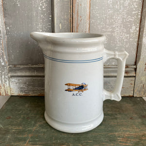 Antique Aviation Country Club Ironstone Pitcher