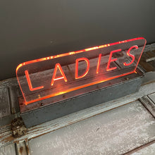 Load image into Gallery viewer, Vintage Illuminated Lucite Ladies Sign

